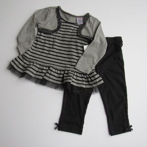 Swiggles Baby Girls Striped Tunic Top and Leggings